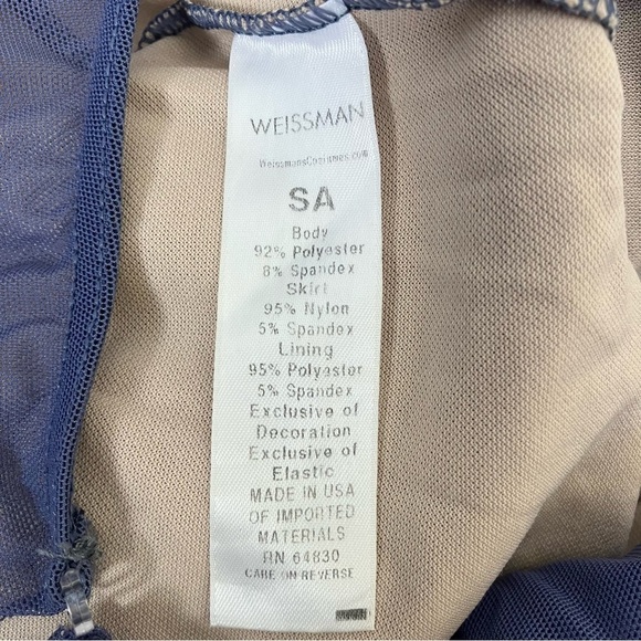 Weissman INTO THE MEADOW Dance Costume in Slate Blue Small Adult SA - Picture 12 of 16